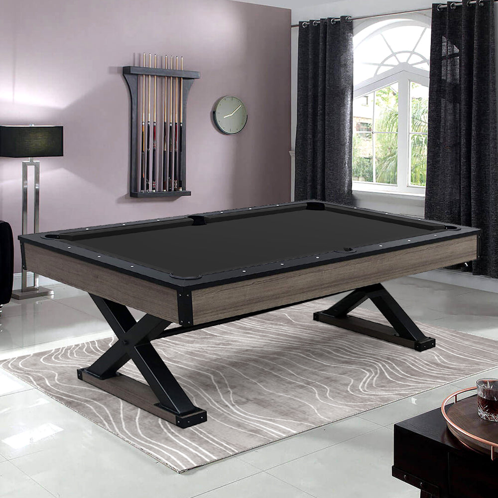 CUETIQ 7FT Pool Functional P046 MDF Multi Sports Table|Dining 2-IN-1 Billiard Table