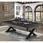 CUETIQ 7FT Pool Functional P046 MDF Multi Sports Table|Dining 2-IN-1 Billiard Table