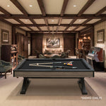 CUETIQ 7FT Pool Functional P046 MDF Multi Sports Table|Dining 2-IN-1 Billiard Table