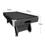 CUETIQ 7FT Table Accessories with Pack - Pool Snooker Billiard Black MDF Frame