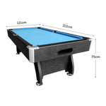 CUETIQ 7FT Table Accessories with Pack - Pool Snooker Billiard Black MDF Frame