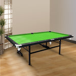 CUETIQ 8FT Pool Small Table for Accessory Billiard Free Felt Blue/Red/Green/Black Table Foldable Room