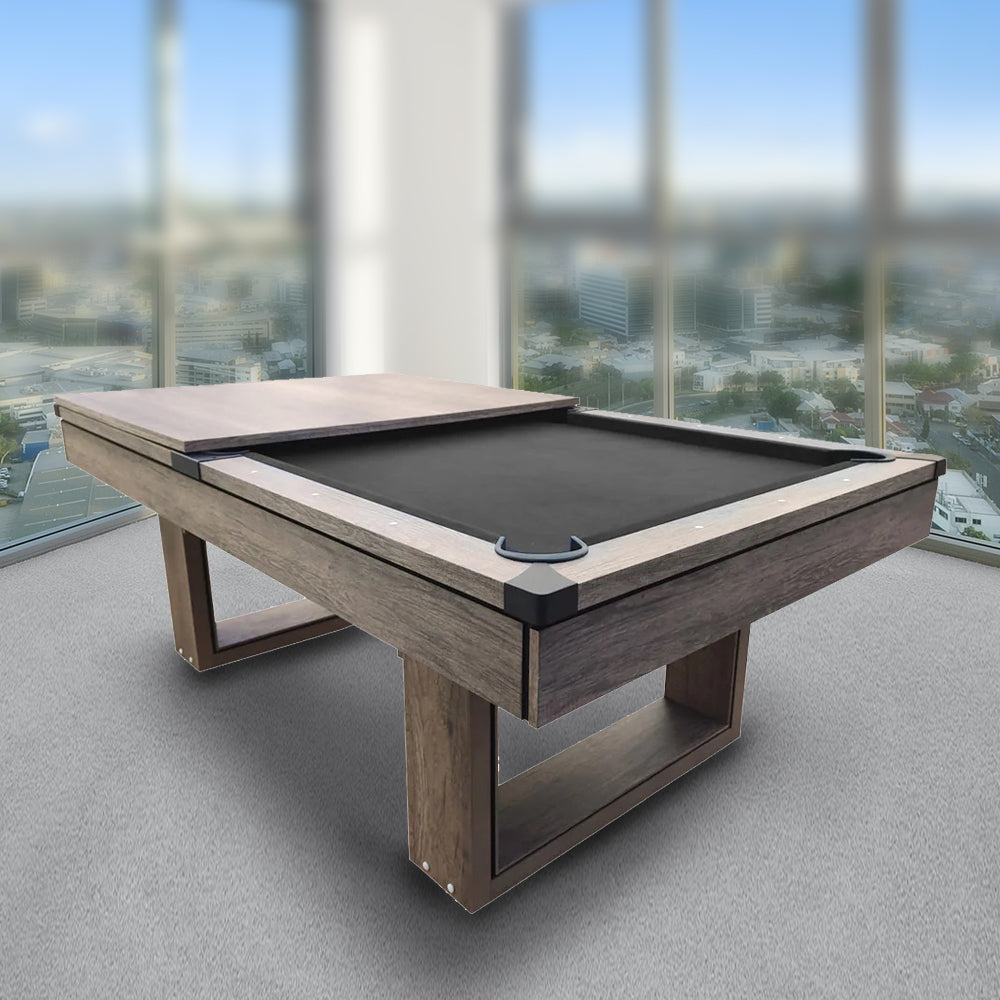 CUETIQ 7FT Table/ Billards Pool Table/ With Modern Table/ Table Dining Free 3-IN-1 Pingpong Simple Accessories