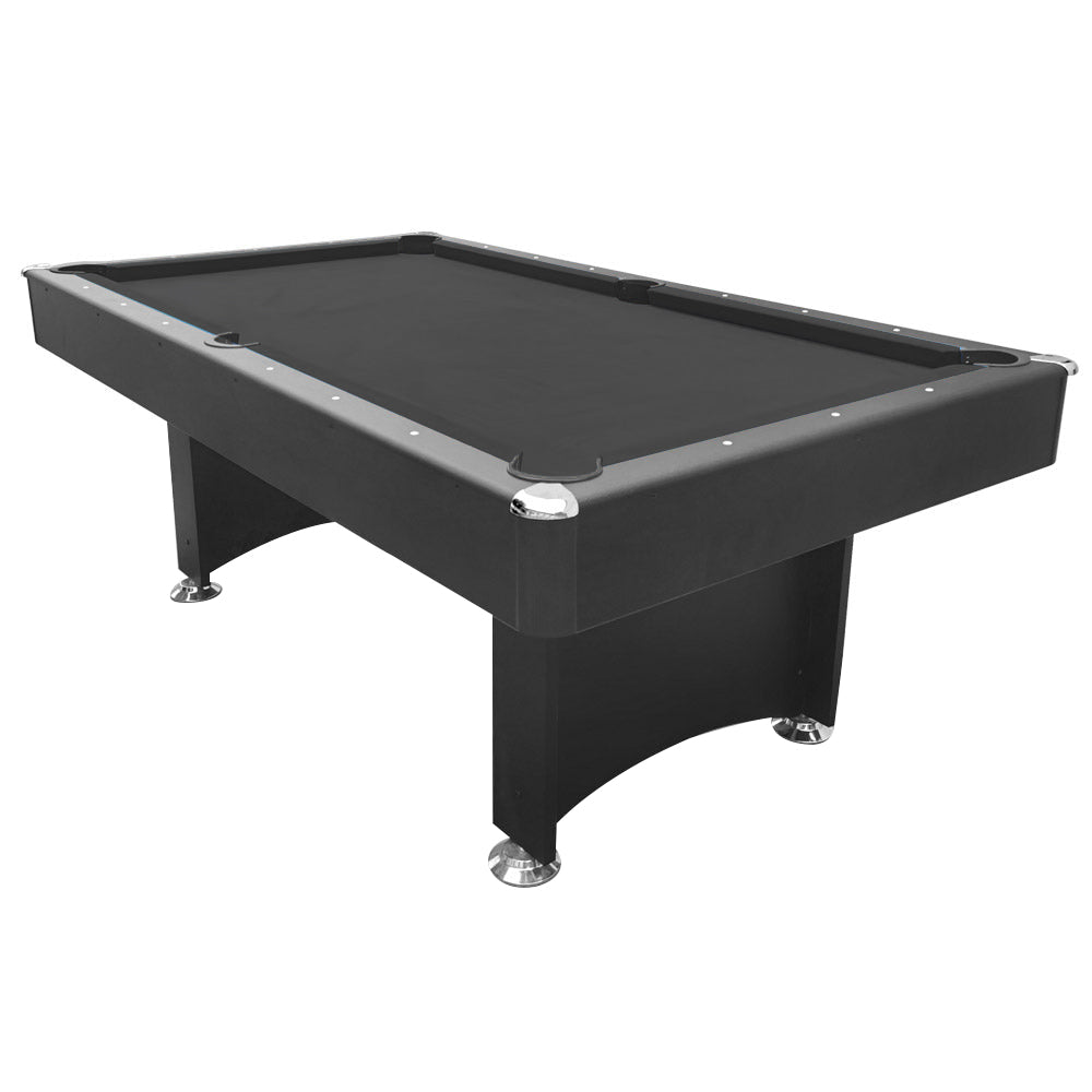 CUETIQ 7FT Frame Black Modern Design Snooker Table Pool With Free Billiard Table Accessories