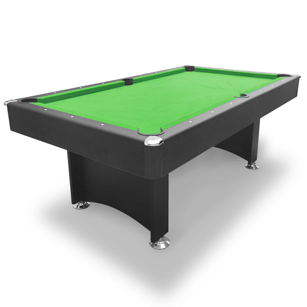 CUETIQ 7FT Frame Black Modern Design Snooker Table Pool With Free Billiard Table Accessories