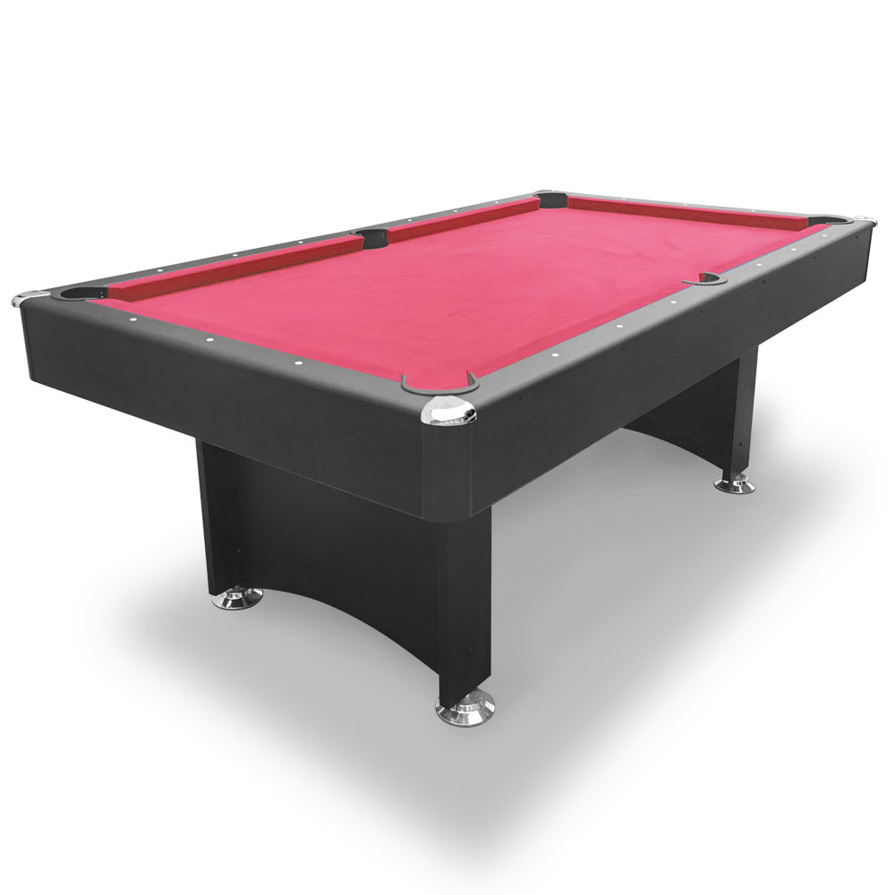 CUETIQ 7FT Frame Black Modern Design Snooker Table Pool With Free Billiard Table Accessories