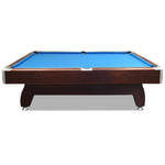 CUETIQ 8FT MDF Walnut with Snooker Frame Pool Table Accessories Billiard Pack