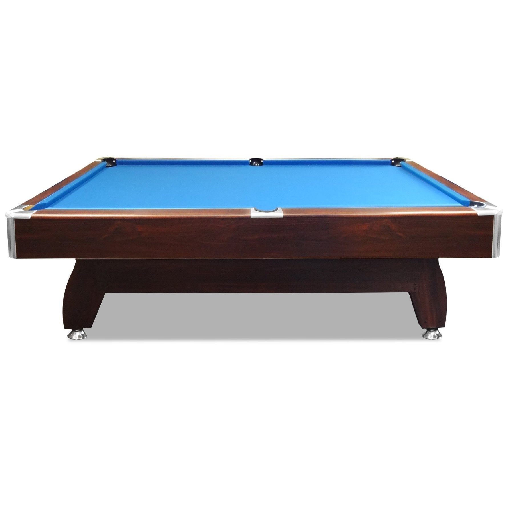 CUETIQ 8FT MDF Walnut with Snooker Frame Pool Table Accessories Billiard Pack