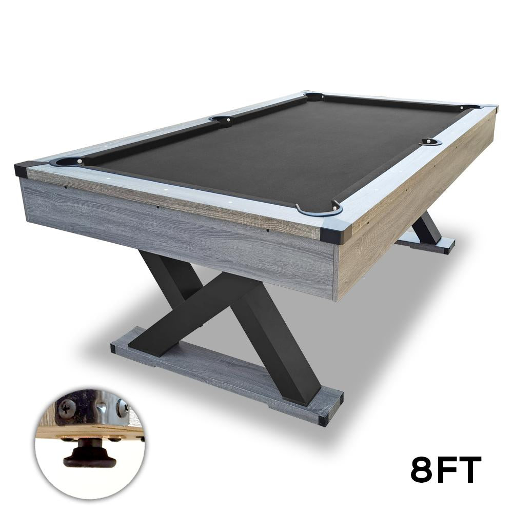 CUETIQ P028 MDF Billiard Pool Snooker Table Accessories - Kingkong Table 8FT Free Pack with Black&Silver Mist