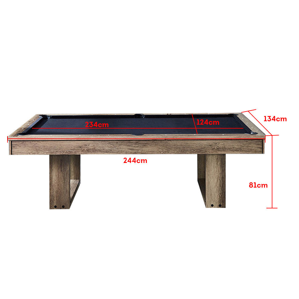 CUETIQ 8FT Pool Simple Table/ Billiards 3-IN-1 Dining Table/ with Pingpong Table Modern Table/ Free Accessories