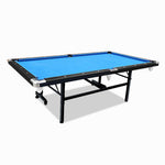 CUETIQ 8FT Pool Small Table for Accessory Billiard Free Felt Blue/Red/Green/Black Table Foldable Room