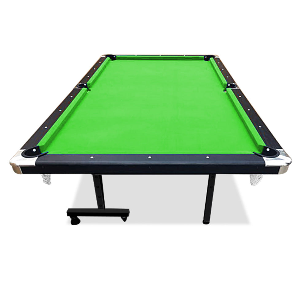 CUETIQ 8FT Pool Small Table for Accessory Billiard Free Felt Blue/Red/Green/Black Table Foldable Room