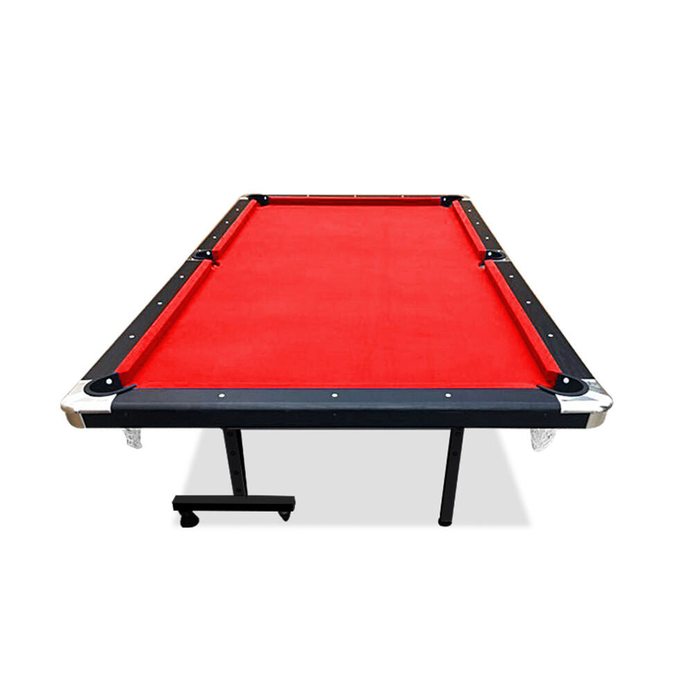 CUETIQ 8FT Pool Small Table for Accessory Billiard Free Felt Blue/Red/Green/Black Table Foldable Room