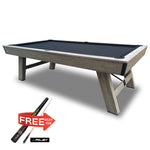 CUETIQ LM 7FT Frame Free Snooker Mist Black MDF / Silver / Table Billiards Pool Felt Gift