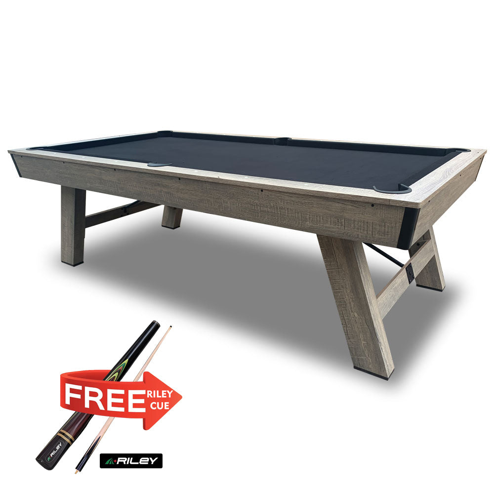 CUETIQ LM 7FT Frame Free Snooker Mist Black MDF / Silver / Table Billiards Pool Felt Gift