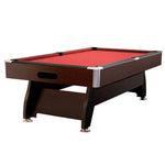 CUETIQ 7FT Accessories Pool Table Pack, MDF Walnut with Billiard Snooker Frame