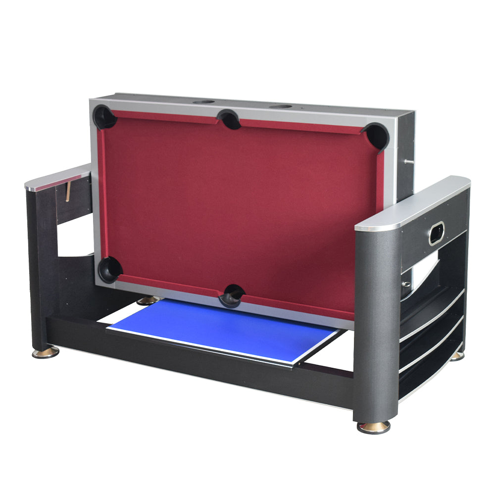 VERSA 6FT Tennis Table/Air 3-IN-1 Pool Hockey Table/Table MDF Black Frame