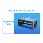 VERSA 6FT Tennis Table/Air 3-IN-1 Pool Hockey Table/Table MDF Black Frame