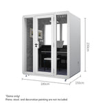 MODERA 1.8x1.5m Booth Movable Carpet W/ - Soundproof White