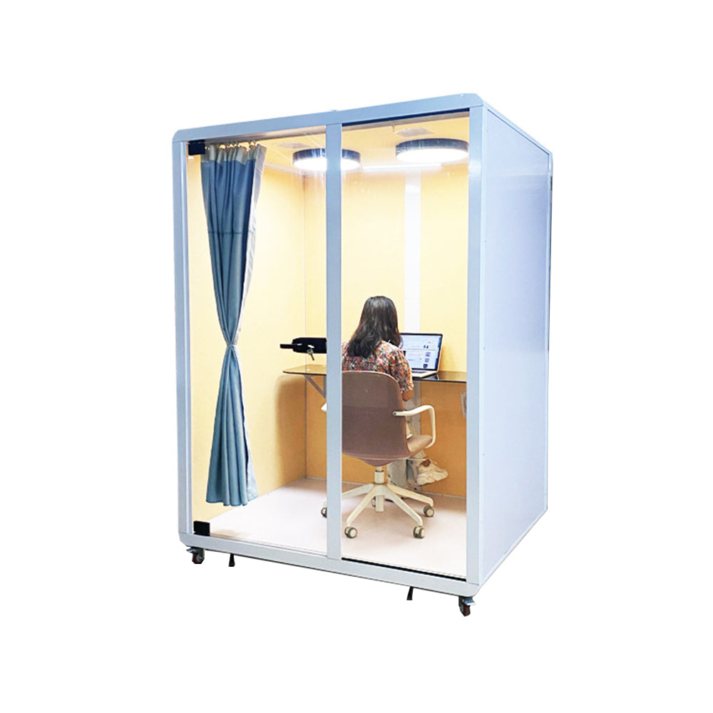 MODERA 1.3x1.6m Small Soundproof Office W/ - Light Indoor White