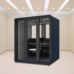 MODERA 2.1x1.6m Soundproof - Movable Small Room Indoor Carpet Practice W/ Booth Black