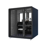 MODERA 2.1x1.6m Soundproof - Movable Small Room Indoor Carpet Practice W/ Booth Black