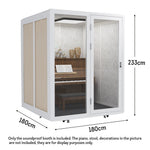 MODERA BLF17 Light - White Soundproof 1.8X1.8m Booth w/ Movable Indoor