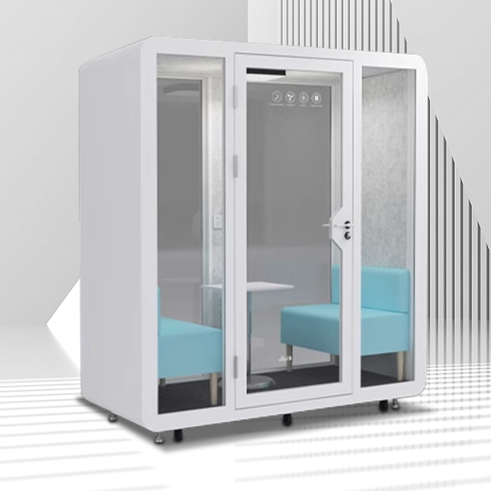 MODERA BLF11 - Light Movable Indoor Soundproof Booth Small Conference 2X1m W/ Room White
