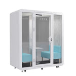 MODERA BLF11 - Light Movable Indoor Soundproof Booth Small Conference 2X1m W/ Room White