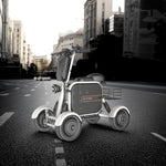 YIDI D10L 10Ah/15Ah Drum Foldable Carbon 500W Scooter Battery High Lithium 11-inch 48V White&Black Steel Electric Brake