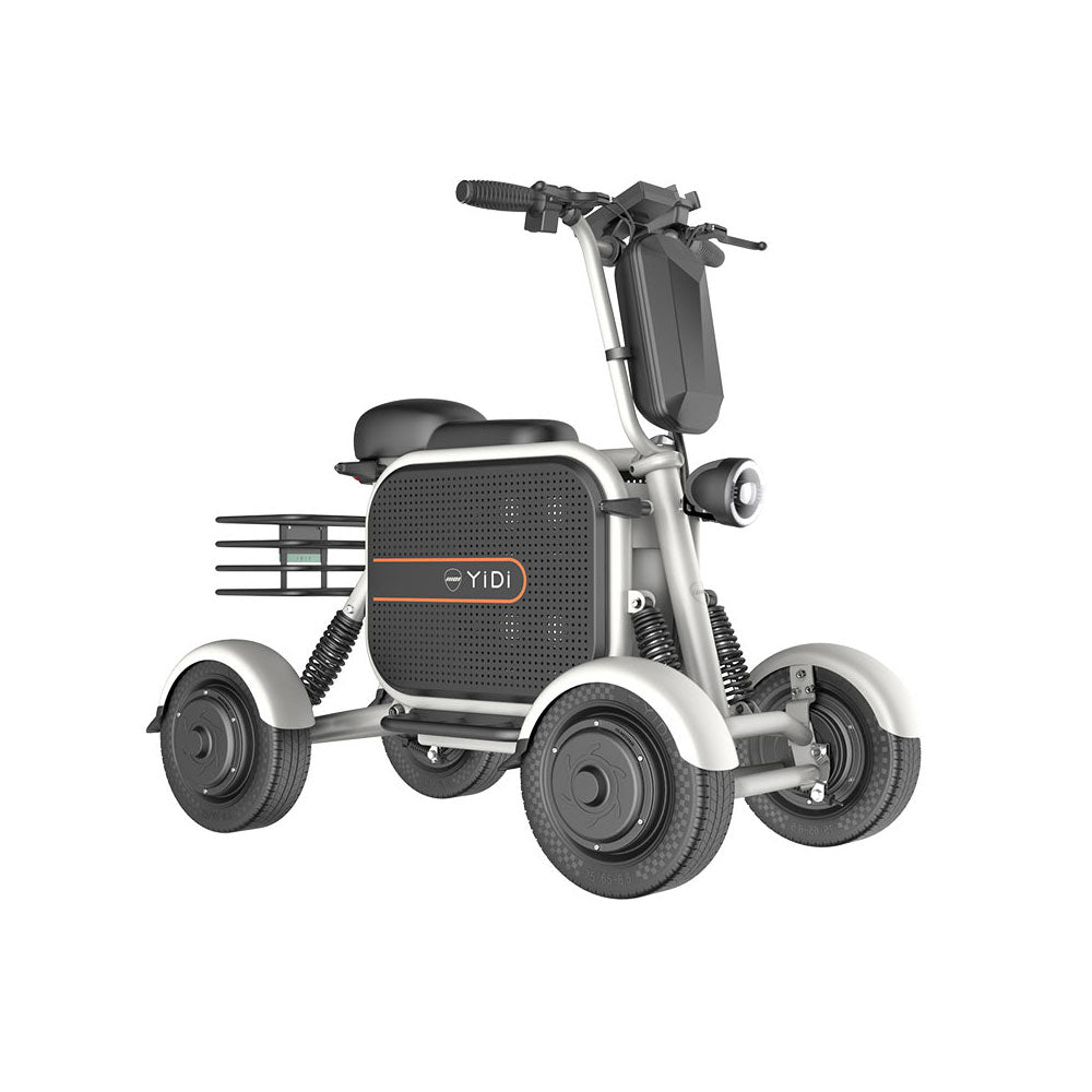 YIDI D10L 10Ah/15Ah Drum Foldable Carbon 500W Scooter Battery High Lithium 11-inch 48V White&Black Steel Electric Brake