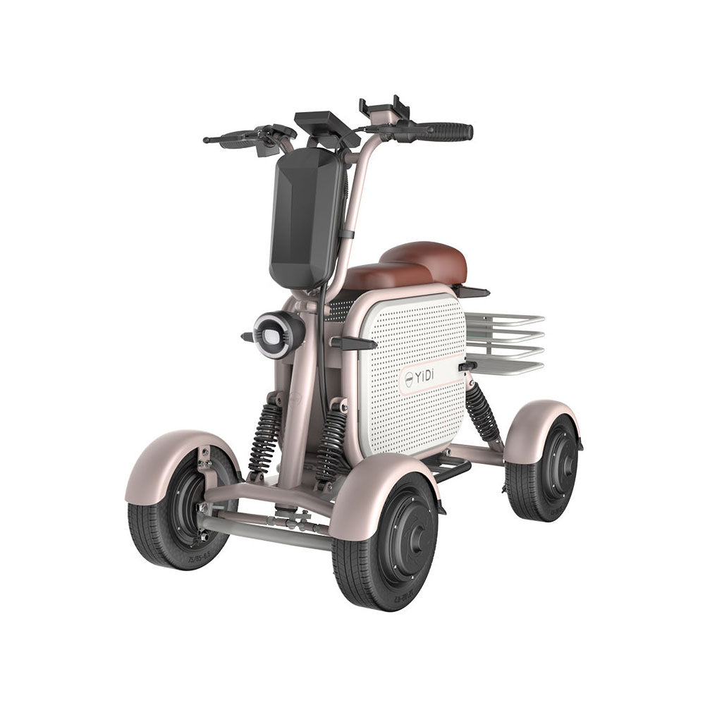 YIDI D10L Steel Lithium Electric Battery 48V Drum White&Pink Carbon Foldable 11-inch 500W High Scooter 10Ah/15Ah Brake