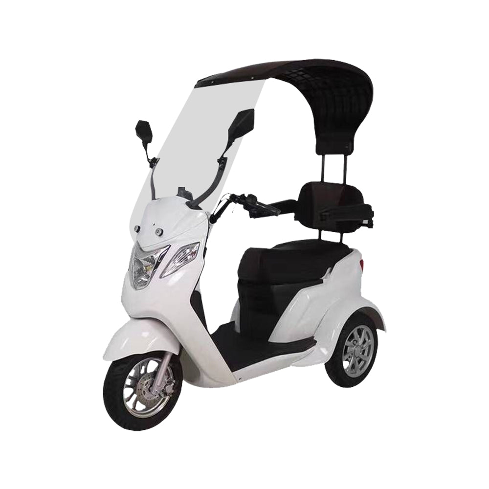 ROLLUX ST02 - Suspension 500W 60V Hydraulic Drum Lead-Acid 20Ah Front Brake Rear Scooter Battery Disc Mobility White