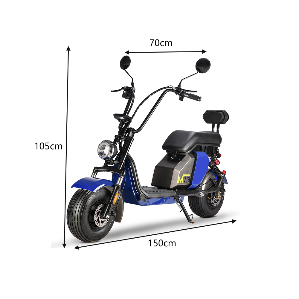 GLIDER HALLEY MY More Cruise M718 Electric 25km/h 12-20AH 48V Battery Motorbike/Motorcycle/Scooter 1000W at Power Unlock - Lithium (Details Inside)*