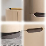 LIVARA NT1005 Rails Drawer Bedside Soft-Close Wood Cream-Style Solid Table