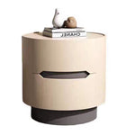 LIVARA NT1005 Rails Drawer Bedside Soft-Close Wood Cream-Style Solid Table