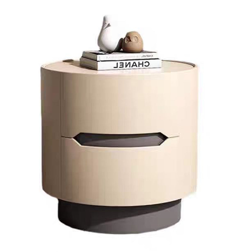 LIVARA NT1005 Rails Drawer Bedside Soft-Close Wood Cream-Style Solid Table