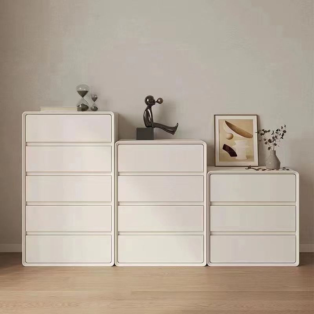 LIVARA NT1037 Solid Invisible Handle Surface Leather Rail Leg Silent Faux Bedside Wood Table