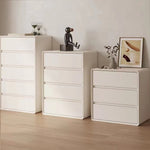 LIVARA NT1037 Solid Invisible Handle Surface Leather Rail Leg Silent Faux Bedside Wood Table