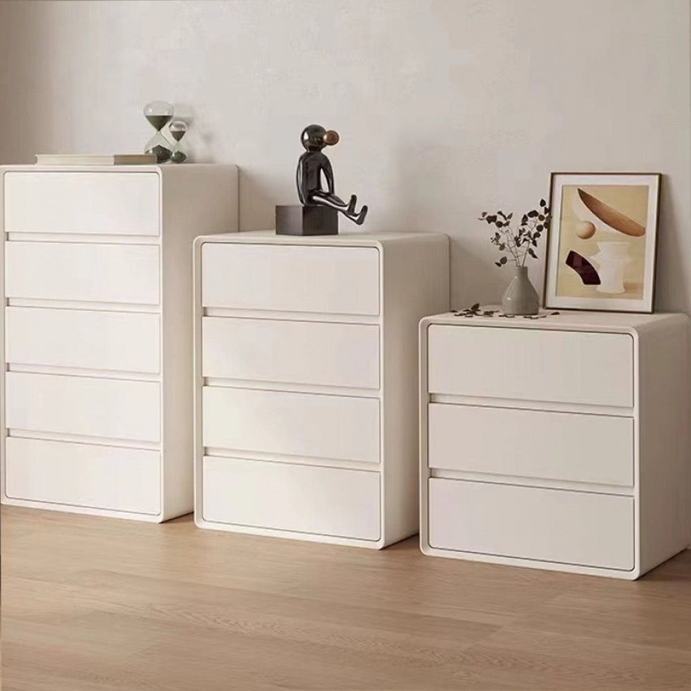 LIVARA NT1037 Solid Invisible Handle Surface Leather Rail Leg Silent Faux Bedside Wood Table