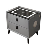 LIVARA NT1039 with Bluetooth Bedside Table Leather Multi-Functional Charging Wireless Smart Faux Speaker