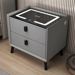 LIVARA NT1039 with Bluetooth Bedside Table Leather Multi-Functional Charging Wireless Smart Faux Speaker