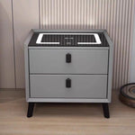 LIVARA NT1039 with Bluetooth Bedside Table Leather Multi-Functional Charging Wireless Smart Faux Speaker