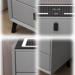 LIVARA NT1039 with Bluetooth Bedside Table Leather Multi-Functional Charging Wireless Smart Faux Speaker