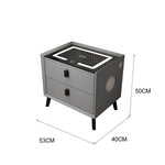 LIVARA NT1039 with Bluetooth Bedside Table Leather Multi-Functional Charging Wireless Smart Faux Speaker