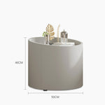 LIVARA NT1040 Painted Cream-Style Rail Wood Solid Acrylic Drawer Soft-Close MDF White Bedside Table