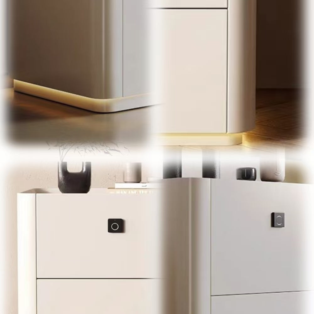 LIVARA NT1043 Light Wood Fingerprint Bedside Lock-Solid Sensor Table