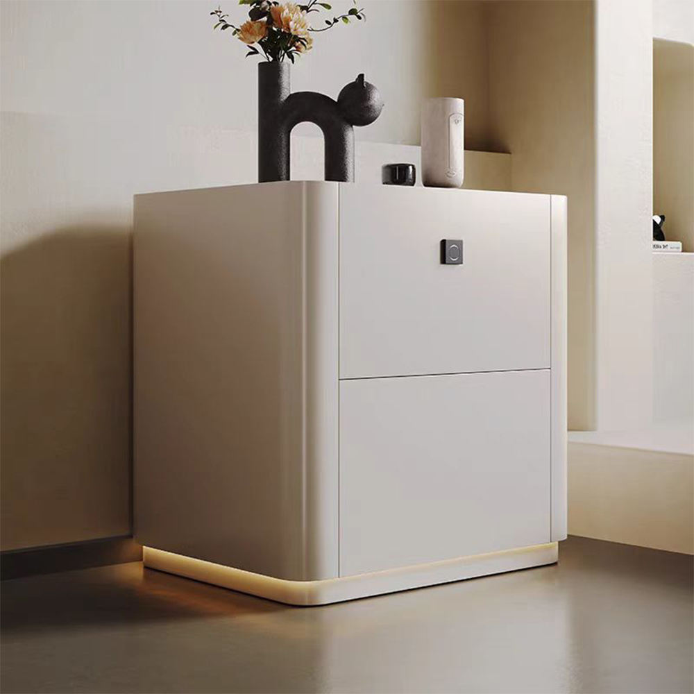 LIVARA NT1043 Light Wood Fingerprint Bedside Lock-Solid Sensor Table