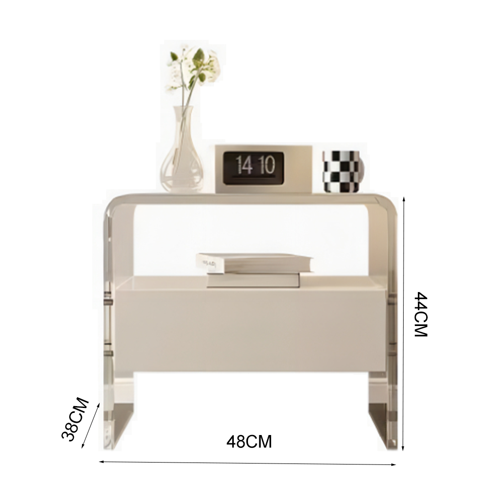 LIVARA NT1045 Fingerprint Bedside Wood Sensor Paint Baking - Solid Lock Table