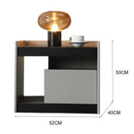 LIVARA NT1046 MDF Solid Soft-Close Rail Drawer Wood Bedside Painted Table